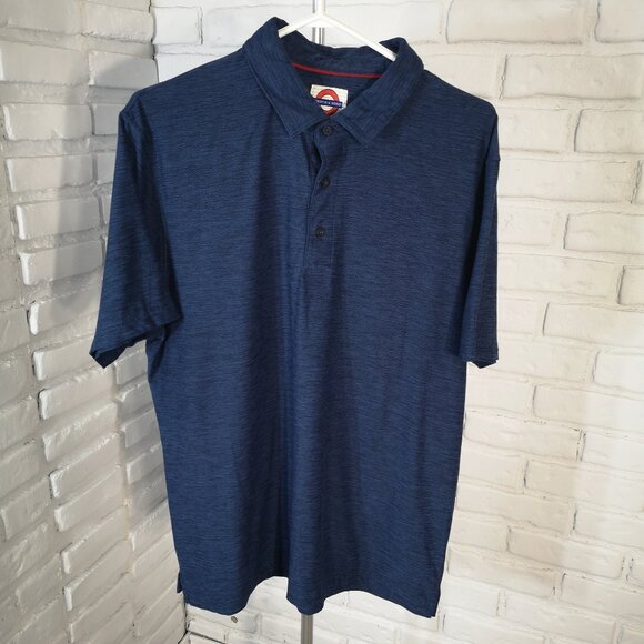 Jermyn & Bond Men's Size Large Navy Short Sleeve Straight Fit Polo - Picture 1 of 9